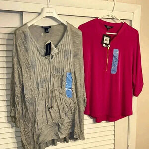NWT Bundle of 3 women’s long sleeve bundle slate/pink/blue tops shirts